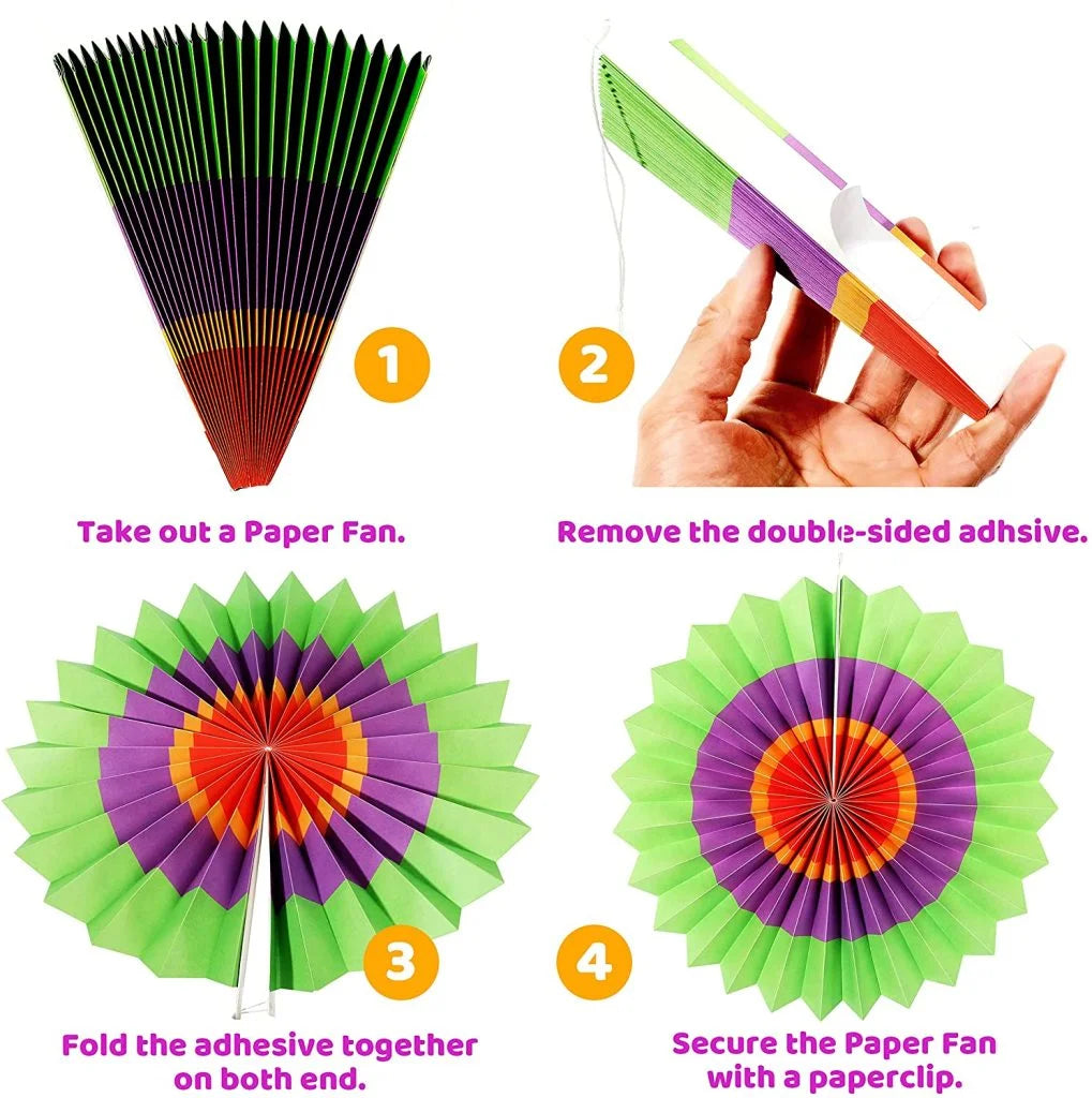 Cinco De Mayo Hanging Paper Fans Rosettes