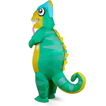 Full Body Light-up Chameleon Inflatable Costume