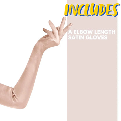 Womens Long Opera Party Silk Gloves