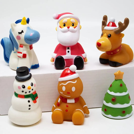 6pcs Christmas Characters LED Bath Toys