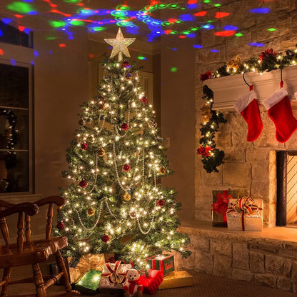 Gold LED Star Christmas Tree Topper