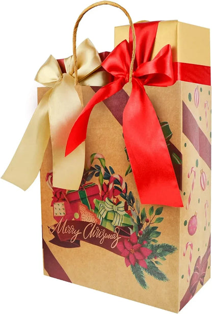 24pcs Vintage Style Kraft Paper Christmas Gift Bags