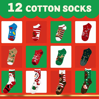 12 Days Warm Cotton Socks Advent Calendar Christmas