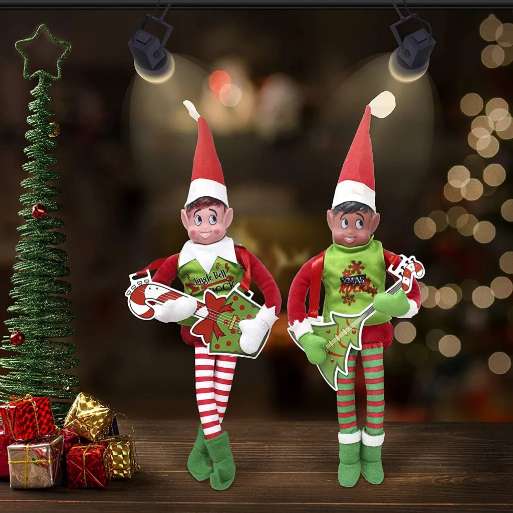 2pcs Rock n Roll Santa Elf Couture For Elf Doll