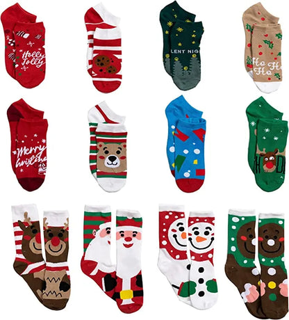 12 Days Warm Cotton Socks Advent Calendar Christmas