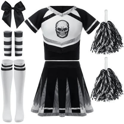 Girls Black Cheerleader Costume