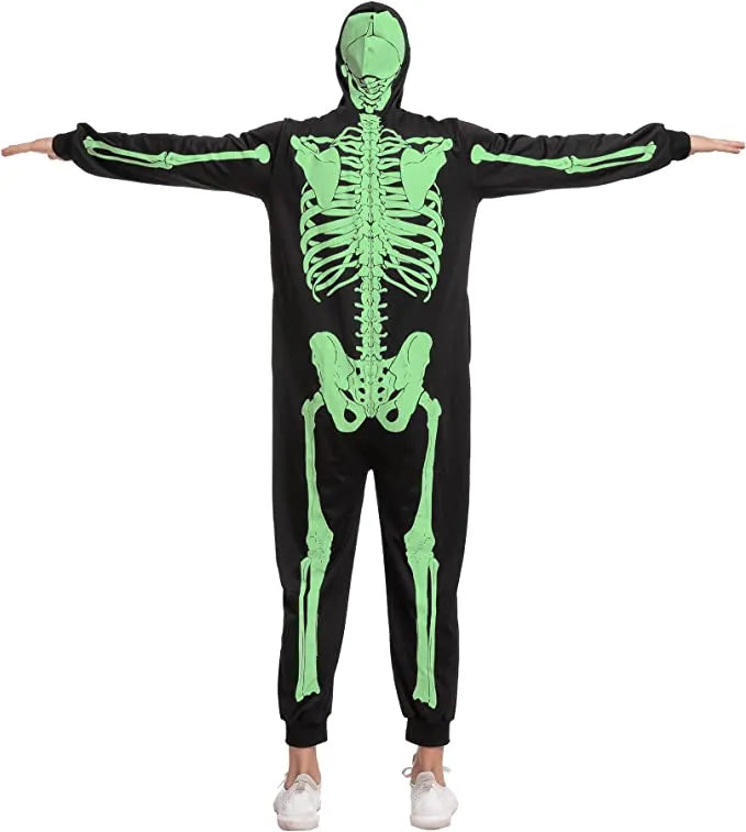 Mens Halloween Skeleton Jumpsuit