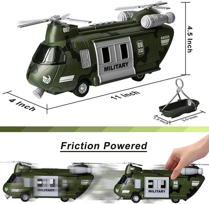 Military Toys Vehicles Set with Light and Sound Sirens