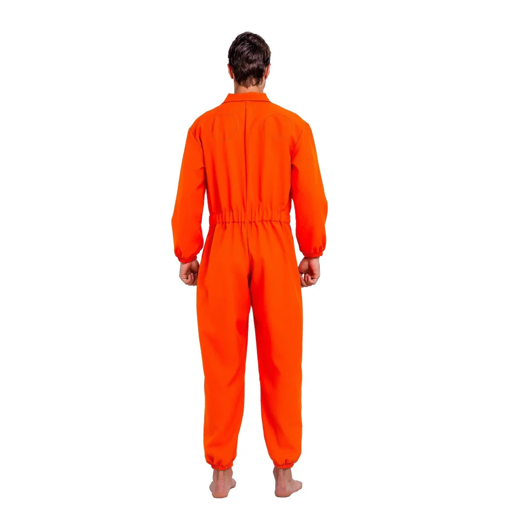 Adult Orange Jumpsuit Prisoner Halloween Costume