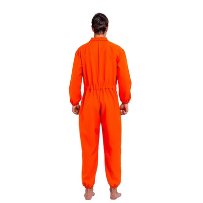 Adult Orange Jumpsuit Prisoner Halloween Costume