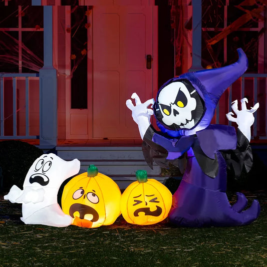 6ft Halloween Inflatable Ghost Grim Reaper