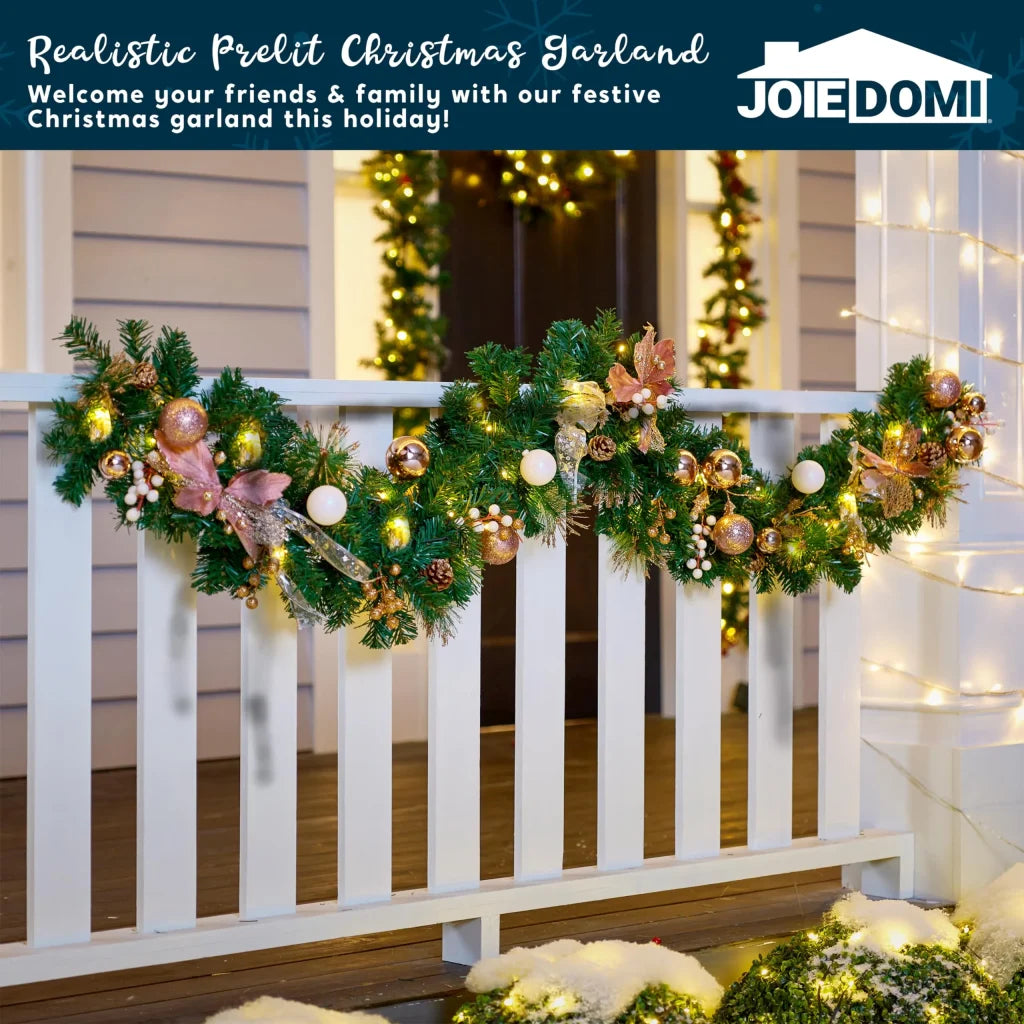 6ft Christmas Garland with 50 LED Lights