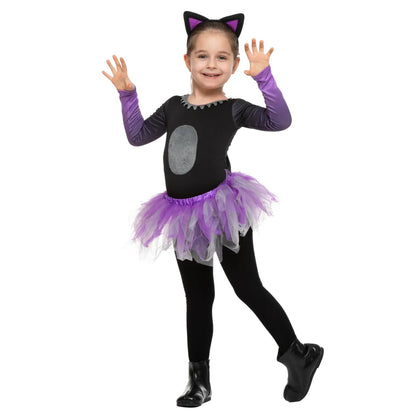 Girls Cat Tutu Skirt Halloween Costume