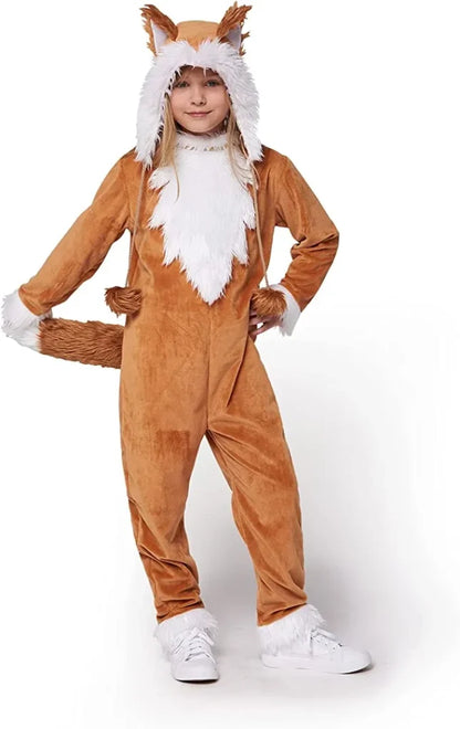 Girls Orange Fox Halloween Costume- L