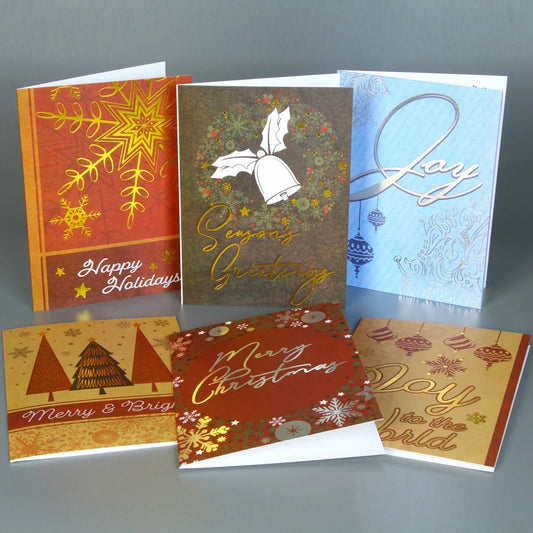 72pcs Foil Merry Christmas Greeting Card