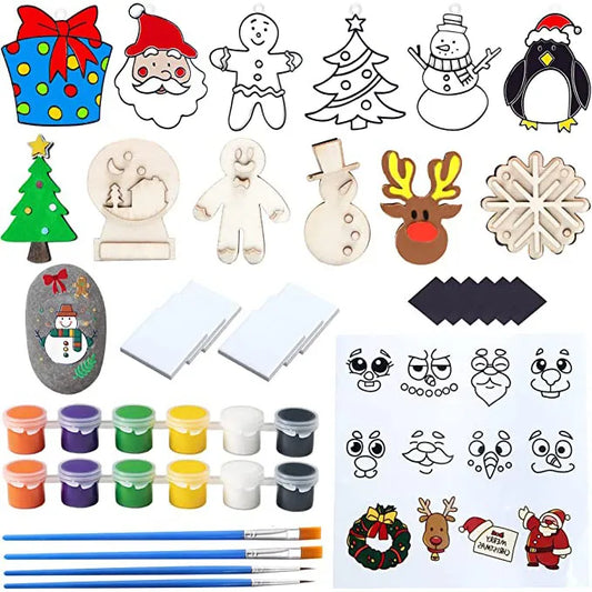 51pcs Kids Christmas DIY Craft & Art Painting Kit