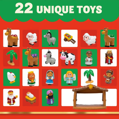 24pcs 2023 Nativity Figurine Christmas Advent Calendar