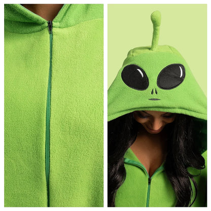 Adult Alien Pajama Plush Halloween Costume