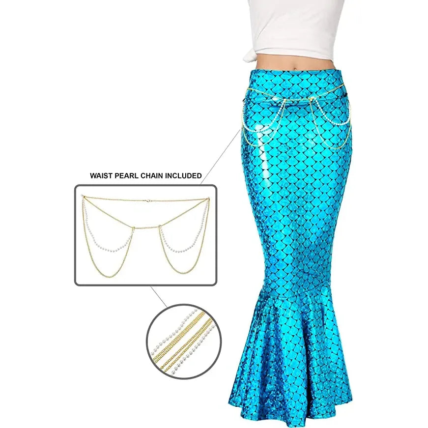 Adult Mermaid Tail Skirt Halloween Costume