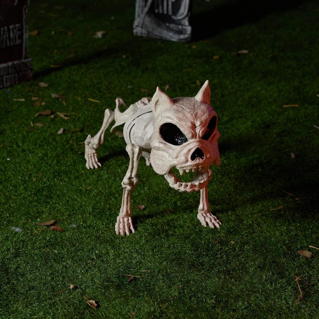 16in Halloween Poseable Puppy Skeleton