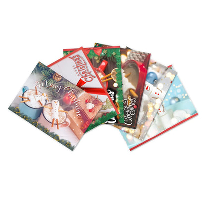 72pcs Christmas Marshmallow Holiday Cards