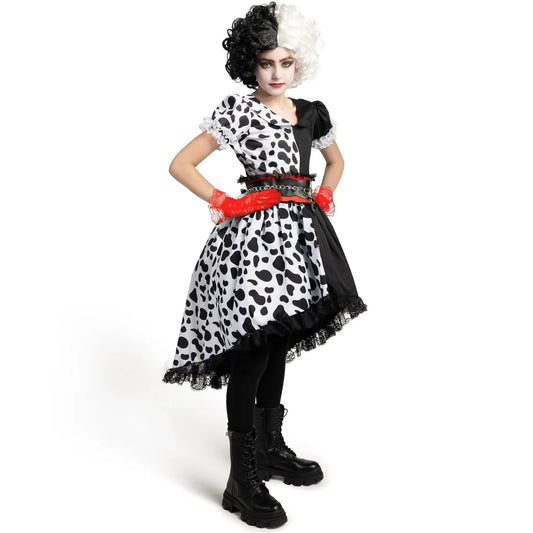 Polka Dots Dress Set for Girls Halloween Costume