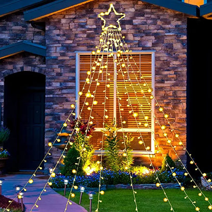 335 LED Warm White Outdoor Star String Lights 16.4ft