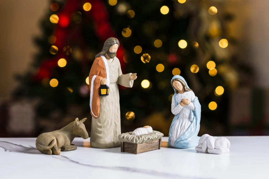 5pcs Resin Holy Family Nativity Figurines