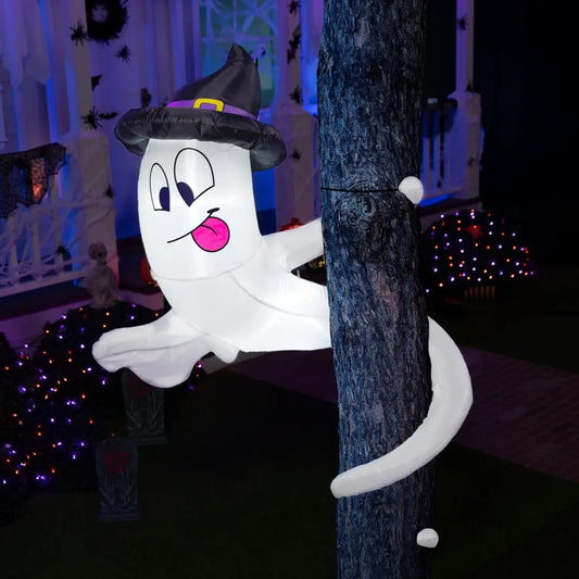 5ft Inflatable Halloween Ghost Twining Around Tree