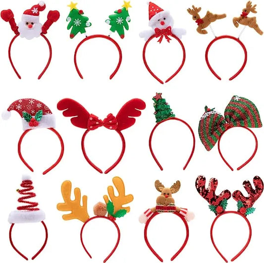 12pcs Assorted Design Christmas Headband