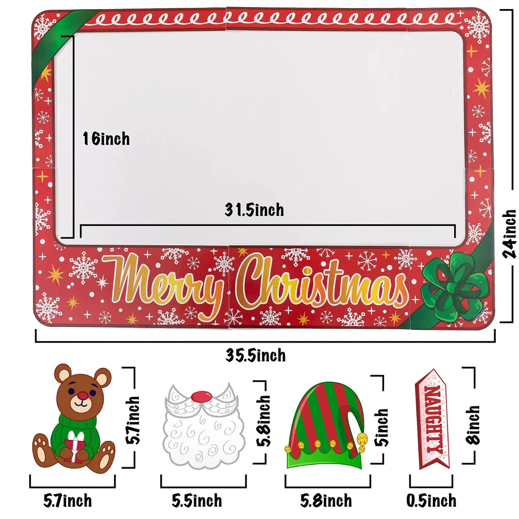 Christmas Photobooth Props With Frame