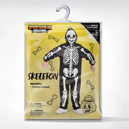 Kids Skeleton Jumpsuit Pajama Costume