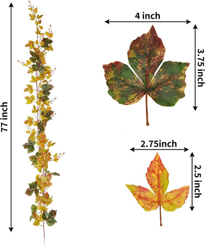 2Pcs Fall Maple Garland