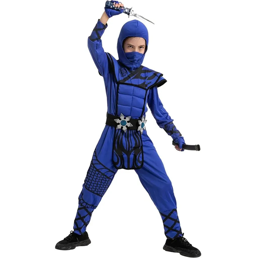 Boys Blue Dragon Ninja Halloween Costume