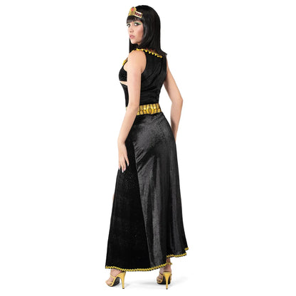 Women Black Cleopatra Dress Costume Set