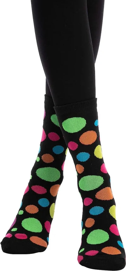 12pcs Paint Splash Patterned Colorful Socks Women