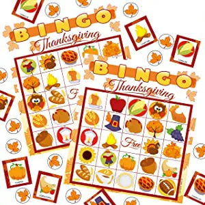 Thanksgiving Bingo Cards