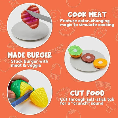 Kids 2pcs Barbecue Grill Playset