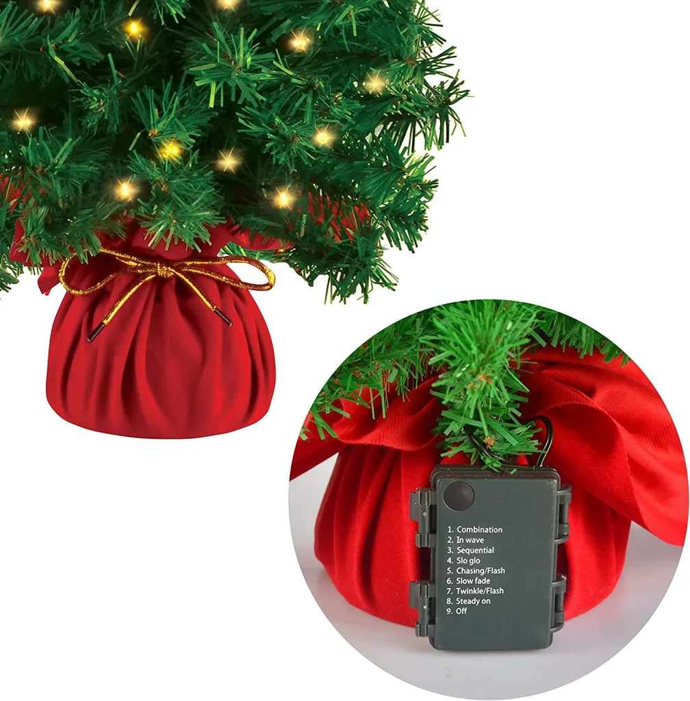 Prelit Mini Tabletop Christmas Tree 20in