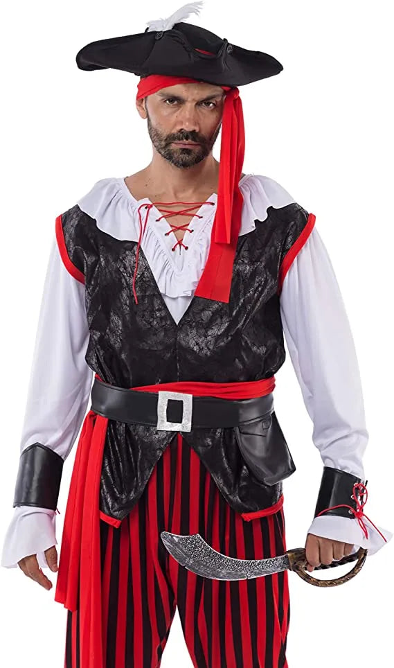 Mens Sea Captain Pirate Halloween Costume