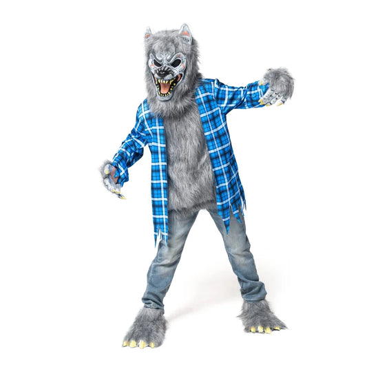 Kids Blue Halloween Costume Werewolf