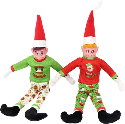 2pcs Christmas Ugly Sweater For Elf Doll