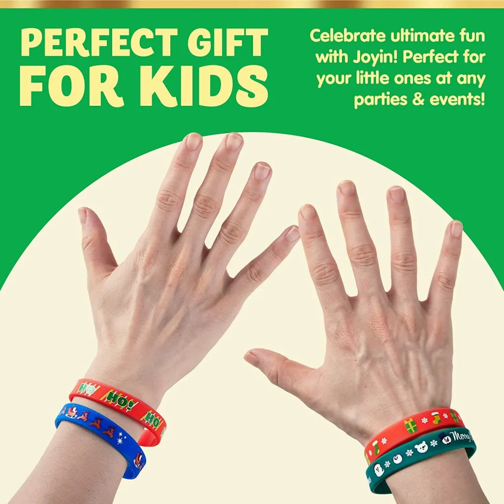 48pcs Christmas Rubber Wristbands