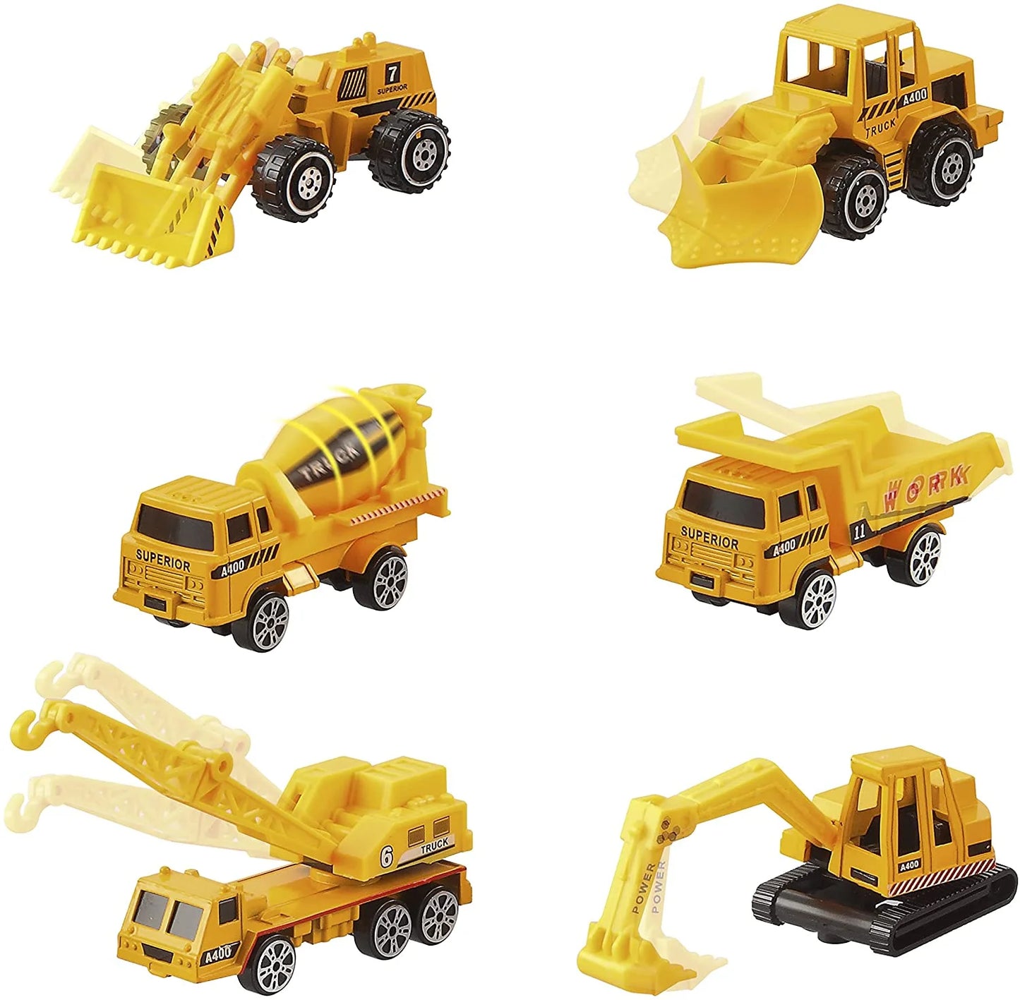 25pcs Diecast Construction Truck Vehicle Toy Set