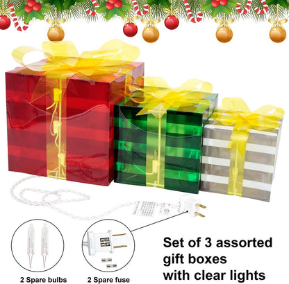 3pcs Decorative PVC Christmas Light Box