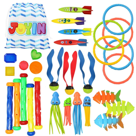 30pcs Kids Diving Pool Toys with Storage Bag