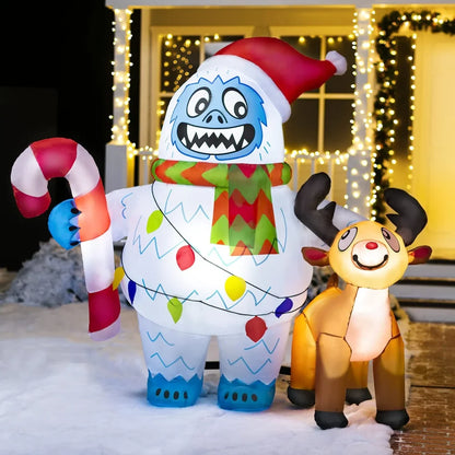 6ft LED Inflatable Yeti Christmas Decoration