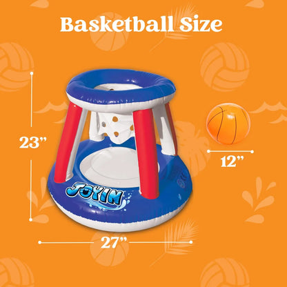 Inflatable Pool Float Set for Volleyball and Basketball