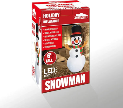 6ft Tall LED Inflatable Snowman Decoration