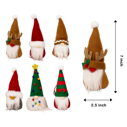 6pcs Christmas Gnome Ornaments 6in